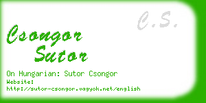 csongor sutor business card